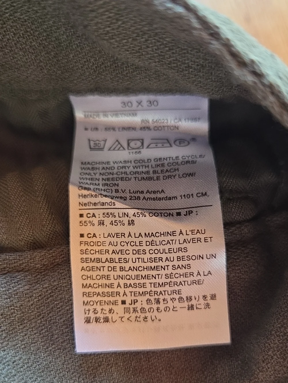 Banana Republic Olive Relaxed Fit Linen Cotton Pants 30x30